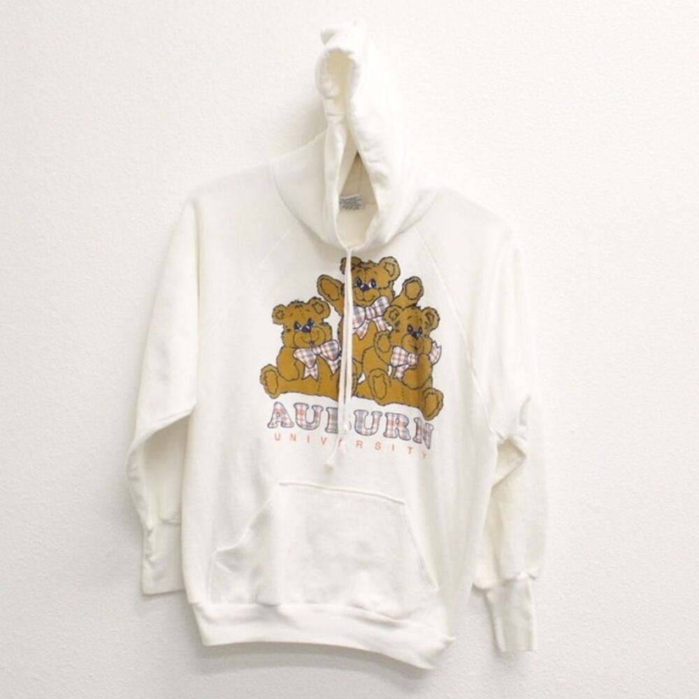 Vintage Auburn University Teddy Bears Hooded Sweatshirt Large